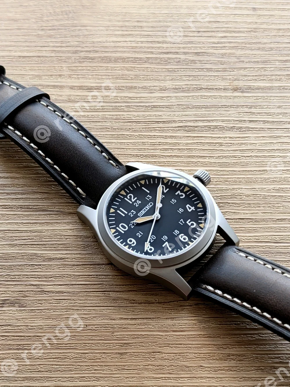 Seiko Men's Black Mod Field Watch 37mm Sapphire